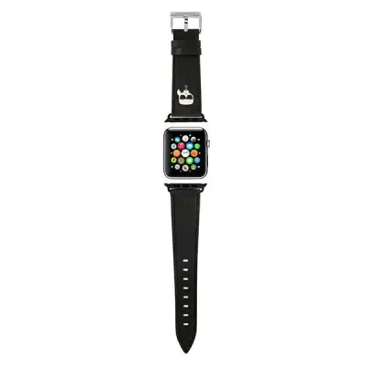 KARL LAGERFELD PAŠEK ZA URO APPLE 42/44/45/49 MM ČRNA KLAWL