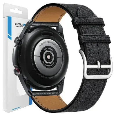 BELINE PAŠEK ZA URO 22MM HERMES LEATHER BLACK BLACK BOX