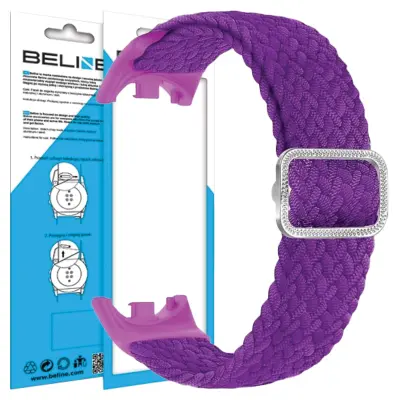 BELINE PAŠEK MI BAND 9/8 PAS ZA URO IZ NAJLONA V VIJOLIČNEM OHIŠJU