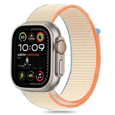 TECH-PROTECT NAJLON PAŠEK ZA APPLE WATCH 6/7/8/9/10/SE/ULTRA 44-49 MM KREMNA