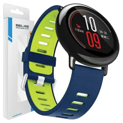 BELINE PASEK WATCH 22MM DOUBLE COLOR SILICONE NIEBIESKO-ZIELONY BLUE/GREEN BOX
