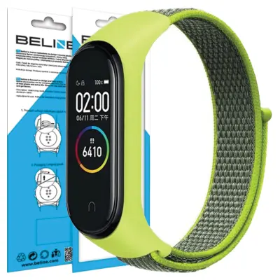 BELINE NYLONLOOP PAŠEK ZA PAŠEK ZA URO MI BAND 7/6/5/4/3, RUMEN