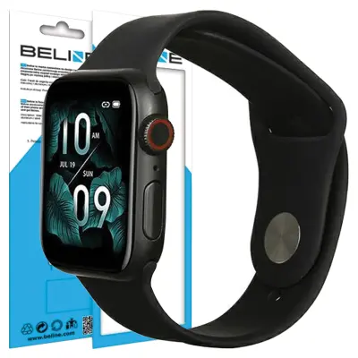 BELINE PAS ZA APPLE WATCH SILIKON 42/44/45/49MM ČRNO ČRN