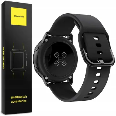 SPACECASE SILIKONSKI PAŠK ZA URO 22MM ČRN ZA APPLE WATCH