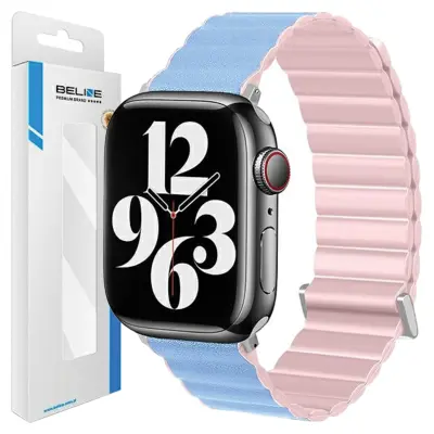 BELINE PAŠEK ZA APPLE WATCH MAGNETIC PRO 38/40/41MM ROZA-SIERRA MODRA