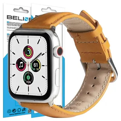 BELINE APPLE WATCH USNJENI PAŠEK 42/44/45/49MM SVETLO RJAV USNJE