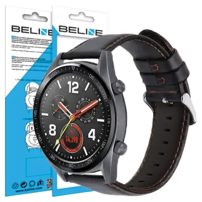 PAŠEK ZA URO BELINE 22MM GT TEMNO RJAVA/TEMNO RJAVA USNJA