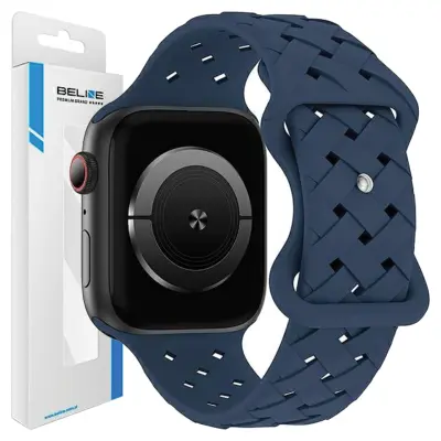 BELINE APPLE URA SILIKONSKO TKAN PAŠEK 42/44/45/49MM MODRA