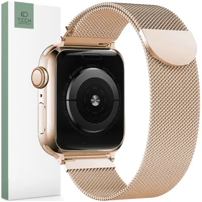 TECH-PROTECT MILANESEB PAS ZA APPLE WATCH 4 5 6 7 8 9 SE 38 40 41 MM ZLAT