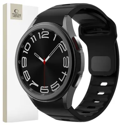 SILIKONSKI PAS TECH-PROTECT LINE ZA SAMSUNG GALAXY WATCH 4 5 6 7 FE ČRN