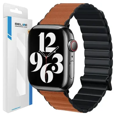 BELINE PAS ZA APPLE WATCH MAGNETIC PRO 38/40/41MM ČRNO/RJAVA ETUI
