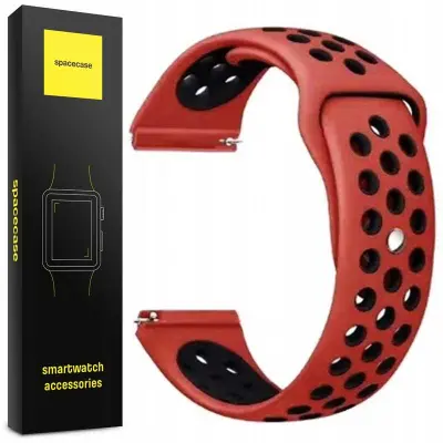 SPACECASE PAŠEK ZA ŠPORTNO URO 22MM RDEČE ČRN ZA APPLE WATCH