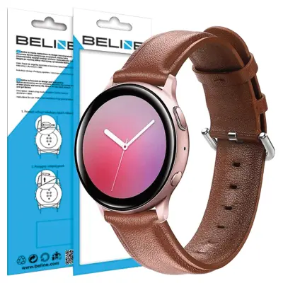 BELINE PAŠEK ZA URO 22MM ELEGANCE RJAV USNJEN ZA APPLE WATCH