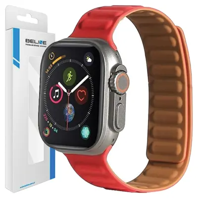 BELINE PAS ZA APPLE WATCH MAGNETNI 42/44/45/49MM RDEČ