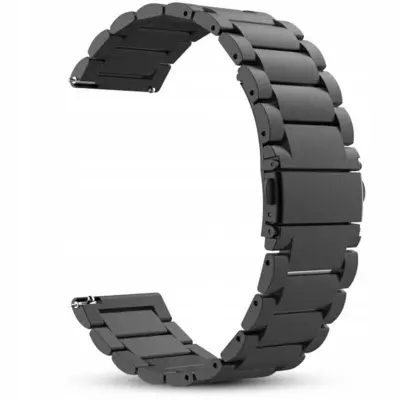 SPACECASE PAŠEK ZA URO NERJAVEČE JEKLO 20MM ČRN ZA APPLE WATCH