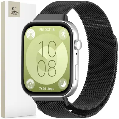 TECH-PROTECT MILANESEBAND ZA HUAWEI WATCH FIT 3 ČRN PAŠEK