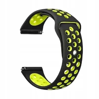 SPACECASE PAŠEK ZA ŠPORTNO URO 20MM ČRNO RUMENO ZA APPLE WATCH