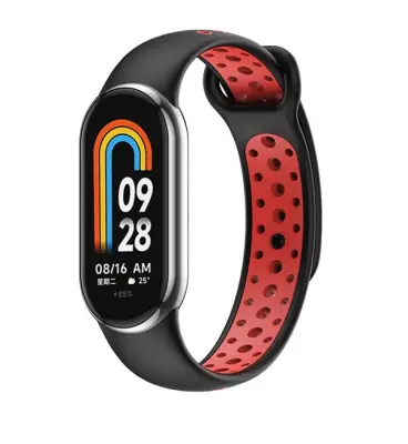 BELINE TRAK ZA MI BAND 9/8 ČRNO RDEČ PAS ZA ETUI