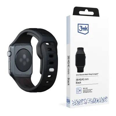 3MK SILIKONSKI PAS ZA APPLE WATCH 38/40/41 MM ČRN PAS IZ GUME