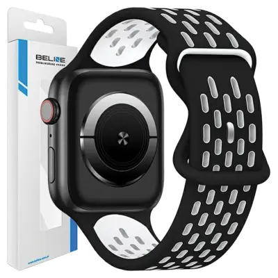 BELINE PAŠEK ZA APPLE WATCH NOVO ŠPORT SILIKON 38/40/41MM ČRNO BEL