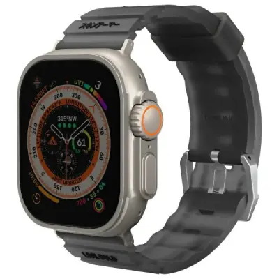 SKINARMA SHOKKU PAŠEK ZA APPLE WATCH 49/45/44MM SMOKE/SMOKE CASE