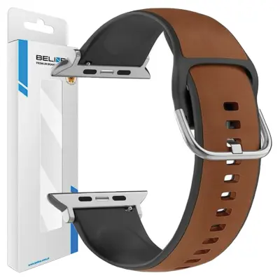 BELINE PAS ZA APPLE WATCH SILICO LEATHER 38/40/41MM RJAV IN ČRNO ETUI
