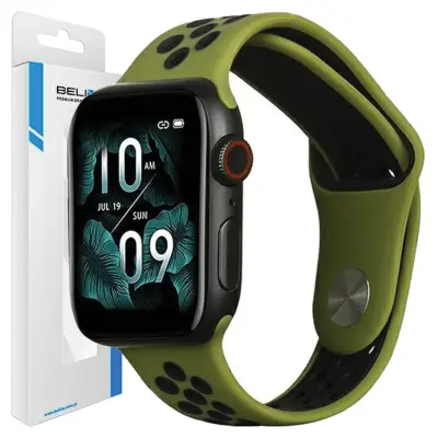 BELINE PAS ZA APPLE WATCH ŠPORT SILIKON 38/40/41MM ZELENO ČRNO ETUI