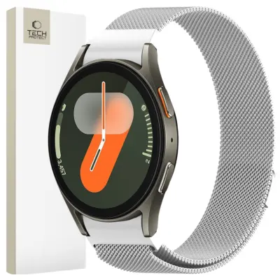 TECH-PROTECT PAŠEK MILANESEBAND ZA SAMSUNG GALAXY WATCH 4/5/6/7 FE SREBRN