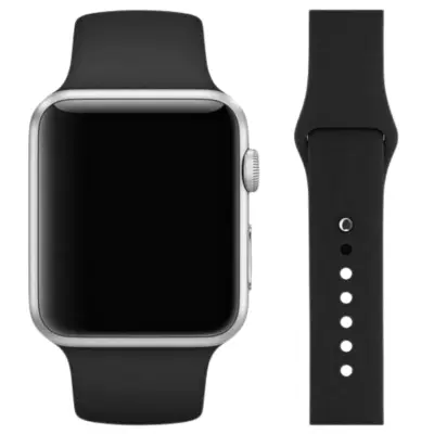 SILIKONSKI PAS MERCURY ZA APPLE WATCH 38 40 41 MM ČRNO ČRN