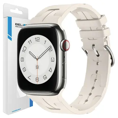 BELINE APPLE WATCH SILIKONSKI PAŠEK ULTRA 42/44/45/49MM BEŽ ZA APPLE WATCH
