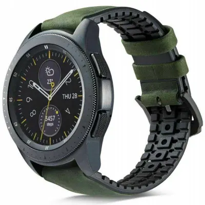 SPACECASE PAŠEK ZA URO 20 MM ZELENO USNJENO ZA APPLE WATCH