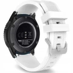 SPACECASE PAŠEK ZA URO 22MM BEL USNJEN ZA APPLE WATCH 1 2 3 4 5 6 7