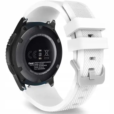 SPACECASE PAŠEK ZA URO 22MM BEL USNJEN ZA APPLE WATCH 1 2 3 4 5 6 7