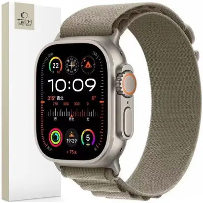 TECH-PROTECT PAŠEK ZA APPLE WATCH NYLON PRO 42 44 45 49 MM TITANIUM