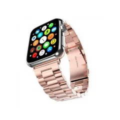 KOVINSKI PAS MERCURY ZA APPLE WATCH 42 44 45 MM ROZA ZLATO