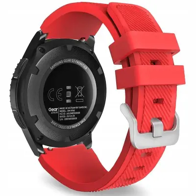 SPACECASE PAŠEK ZA URO 20MM RDEČ USNJEN RDEČ ZA APPLE WATCH