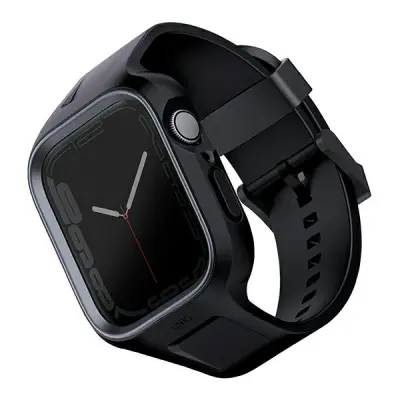 UNIQ MONO PAS 2V1 ZA APPLE WATCH STRAP CASE 44/45MM ČRN