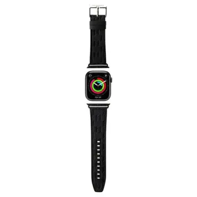 KARL LAGERFELD SAFFIANO MONOGRAM PAS ZA APPLE WATCH 42/44/45/49MM ČRN