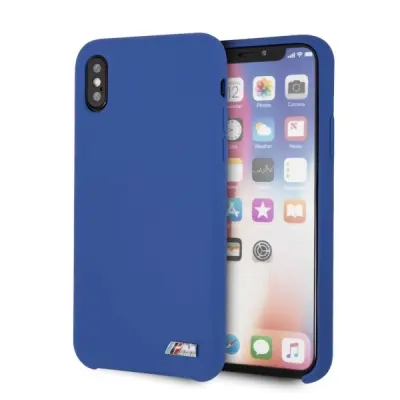 BMW HARDCASE OVITEK ZA IPHONE X XS SILIKONSKO MODRA M KOLEKCIJA
