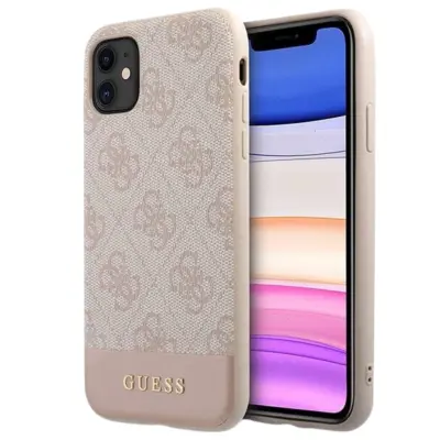 GUESS HARD CASE OVITEK ZA IPHONE 11 XR 6.1 PINK PINK 4G STRIPE