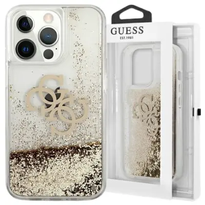 GUESS HARDCASE IPHONE 13 PRO MAX 6.7 OVITEK ZLATA BLEŠČICA ZA TELEFON