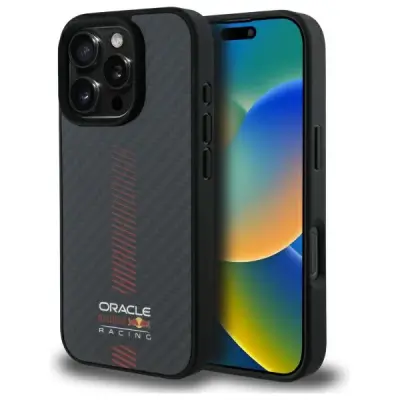 RED BULL HARDCASE OVITEK ZA IPHONE 16 PRO MAX 6.9 MAGSAFE CARBON BLACK