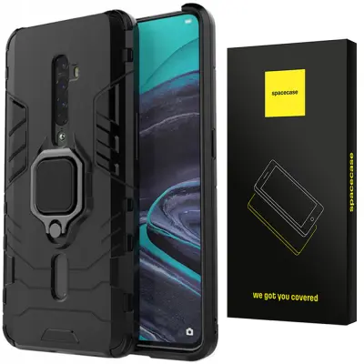 SPACECASE OVITEK ZA OPPO RENO 2 SC X-RING ČRN