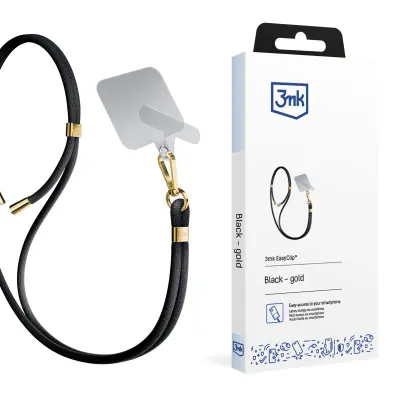 3MK ETUI EASYCLIP ZA TELEFON ČRNO ZLATO ZA IPHONE 13 14 15