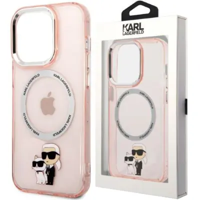 KARL LAGERFELD KLHMP14XHNKCIP IPHONE 14 PRO MAX 6.7 TRDA ETUI ROZA ZA MAGSFE