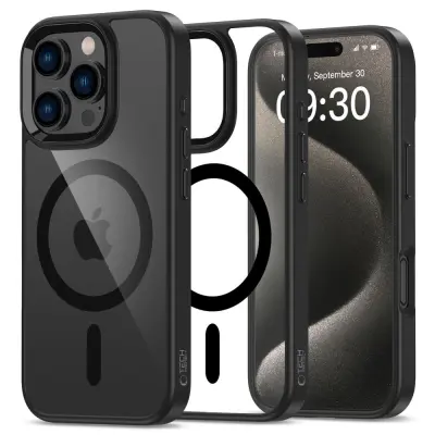 OVITEK TECH-PROTECT MAGMAT ZA MAGSAFE OVITEK ZA IPHONE 16 PRO BLACK/CLEAR