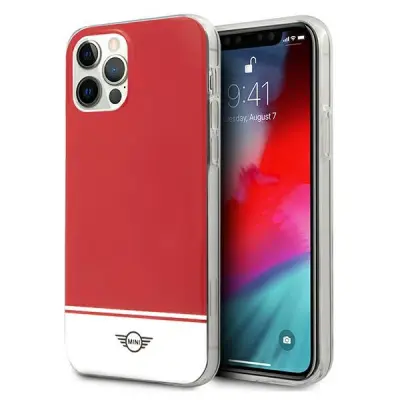 MINI MIHCP12MPCUBIRE IPHONE 12/12 PRO 6,1 CZERWONY/RED HARD CASE STRIPE COLLECTION