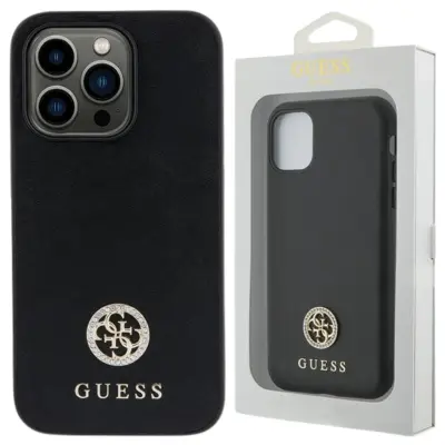GUESS HARDCASE OVITEK ZA IPHONE 11 XR 6.1 ČRN OVITEK STRAT KOVINSKI LOGO