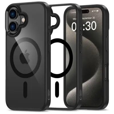 TECH-PROTECT MAGMAT ZA MAGSAFE OVITEK IPHONE 16 BLACK/CLEAR COVER