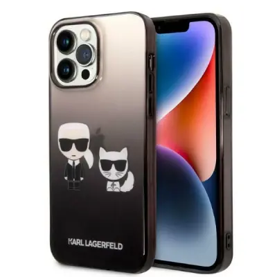 OVITEK KARL LAGERFELD HARDCASE ZA IPHONE 14 PRO MAX 6.7 OVITEK GRADIENT ČRNA